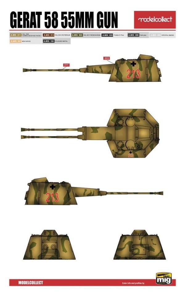 Modelcollect UA72150 WWII Germany landcruiser p.1000 ratte weapon set pack (1:72)