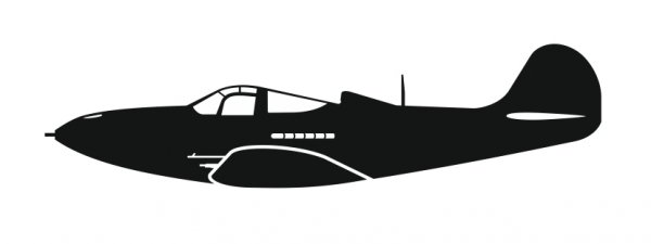 Omask 150370 sticker P-39 Airacobra (15cm black)