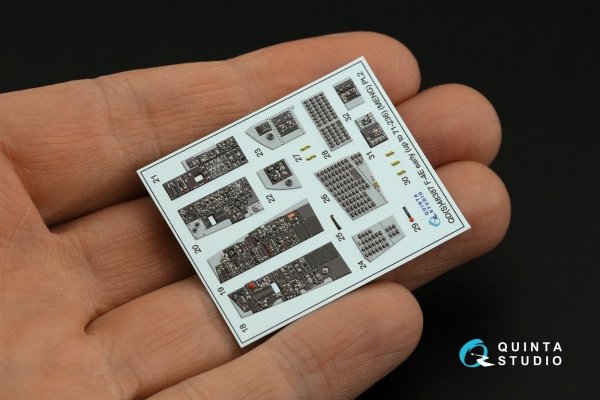 Quinta Studio QDS-48387 F-4E early with slatted wing 3D-Printed &amp; coloured Interior on decal paper (Meng) (Small version) 1/48