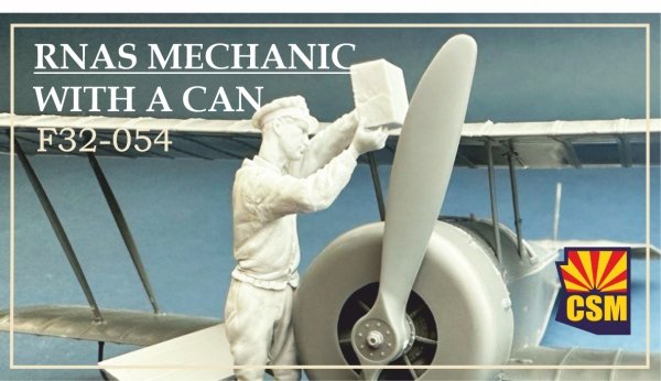 Copper State Models F32-054 RNAS mechanic with a can