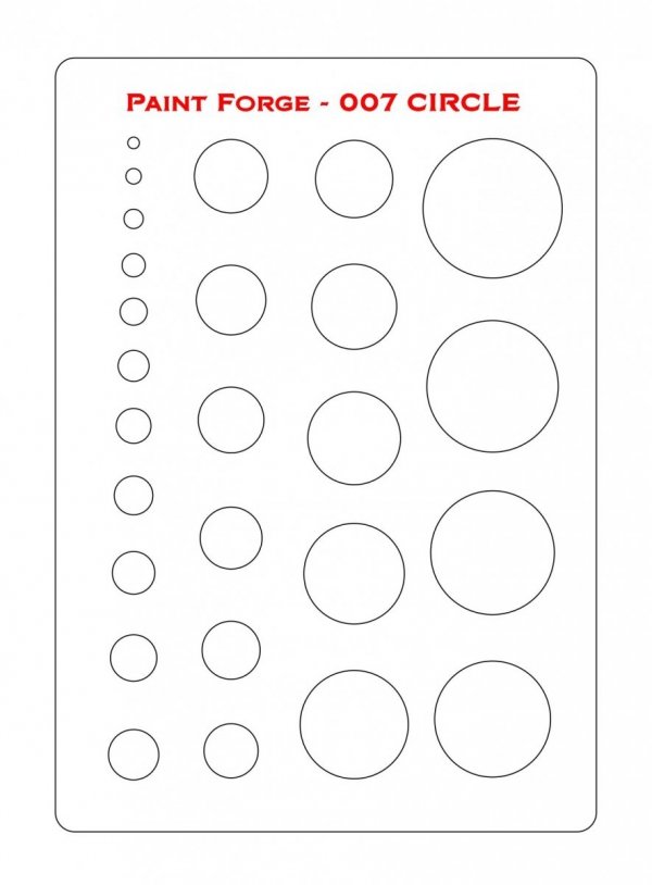 Paint Forge PFST007L STENCIL - CIRCLE