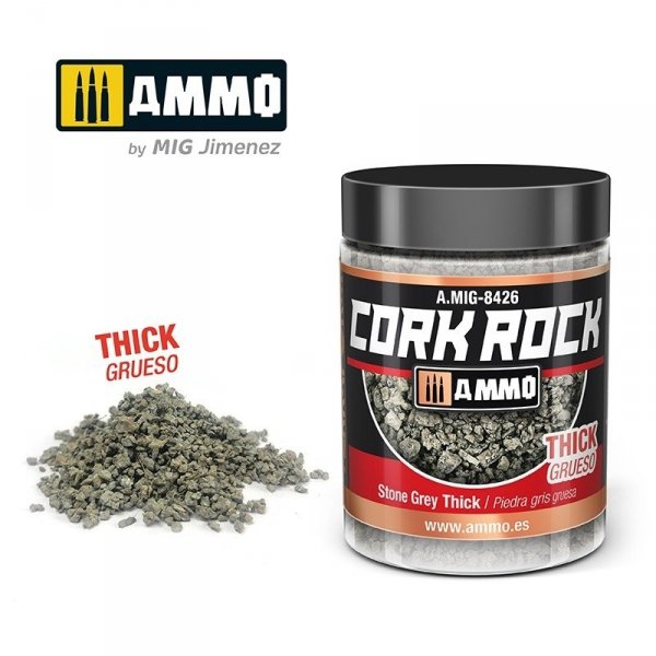 AMMO of Mig Jimenez 8426 CREATE CORK Stone Grey Thick 100ml