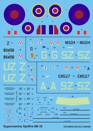 Techmod 48034 - Supermarine Spitfire Mk.IX (1:48)