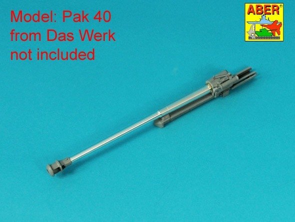 Aber 16l-29 Barrel for the Pak 40 anti-tank gun without muzzle brake / Lufa do armaty p/panc Pak 40 bez hamulca wylotowego 1/16