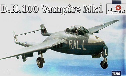 A-Model 72207 British Jet-Engine Fighter De Havilland DH.100 Vampire Mk.I 1:72