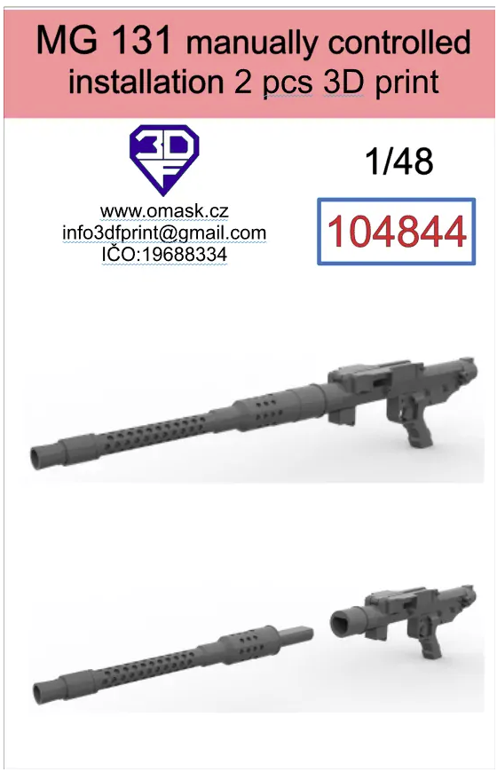 Omask 104844 MG 131 manually controlled instalation 1/48