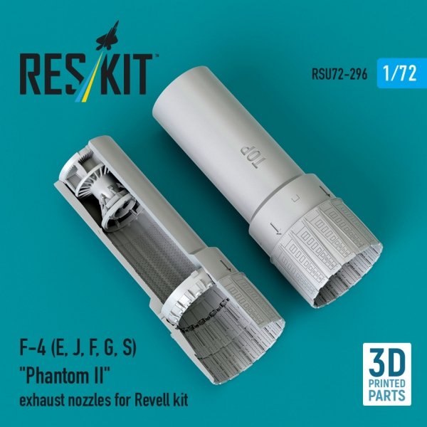 RESKIT RSU72-0296 F-4 (E, J, F, G, S) &quot;Phantom II&quot; exhaust nozzles for Revell kit (3D Printed) 1/72