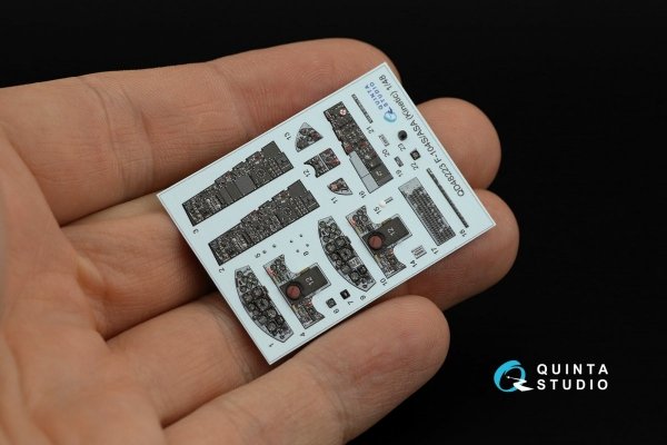 Quinta Studio QD48223 F-104S/ASA 3D-Printed &amp; coloured Interior on decal paper (Kinetic) 1/48