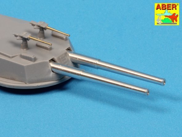 Aber 350L-65 Set of Barrels for H.M.S. Dreadnought battleship: 12'' Mk.X BLx 10pcs., 12cwt QF Mk I x 26pcs. (1:350)
