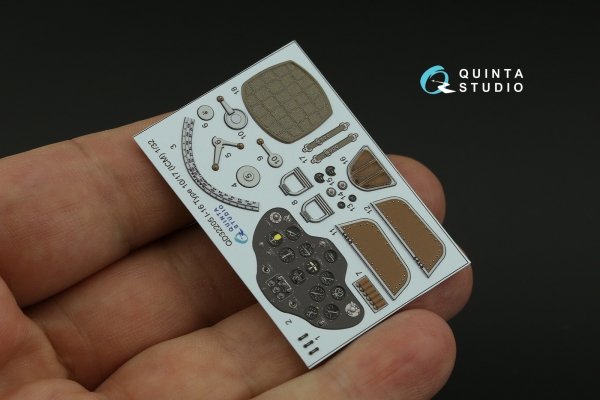 Quinta Studio QD32205 I-16 Type 10/17 3D-Printed coloured Interior on decal paper (ICM) 1/32