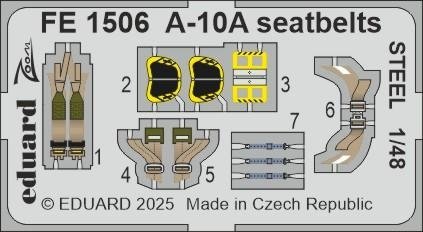 Eduard FE1506 A-10A seatbelts STEEL GREAT WALL HOBBY 1/48