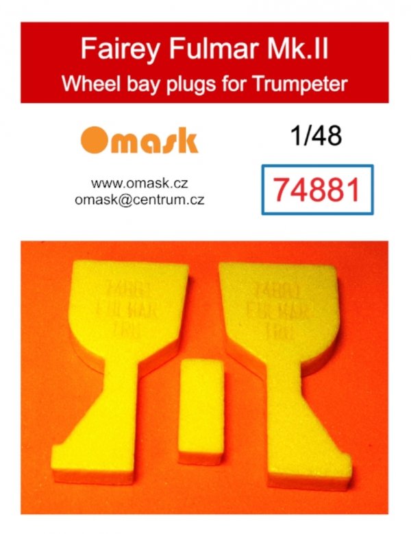 Omask 74881 Fairey Fulmar Mk.II wheel bay plugs (for Trumpeter 05823) 1/48