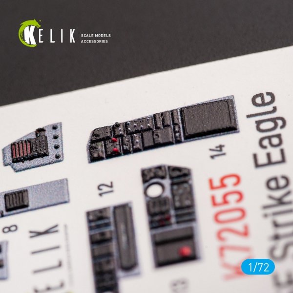 KELIK K72055 F-15E STRIKE EAGLE - INTERIOR 3D DECALS FOR REVELL KIT 1/72