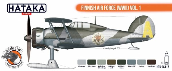 Hataka HTK-CS117 Finnish Air Force WWII Vol I Paints Set 8x17 ml