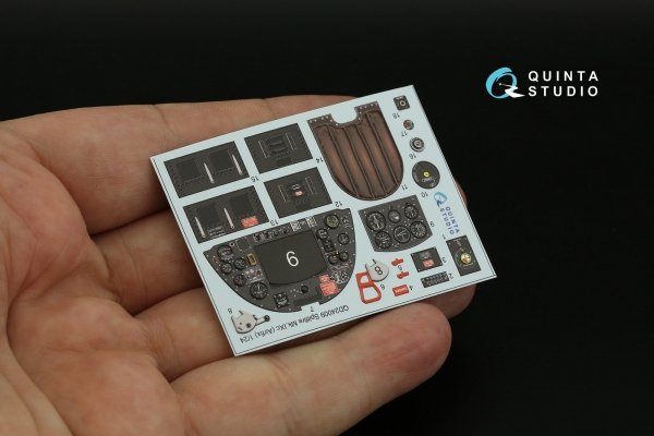 Quinta Studio QD24009 Spitfire Mk.IXc 3D-Printed &amp; coloured Interior on decal paper (Airfix) 1/24