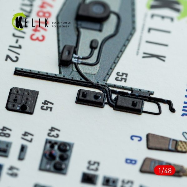 Kelik K48143 Do-217 N/J - interior 3D decals for ICM kit (1/48)
