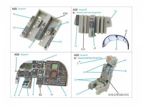 Quinta Studio QD72144 A-6E TRAM Intruder 3D-Printed &amp; coloured Interior on decal paper (Trumpeter) 1/72