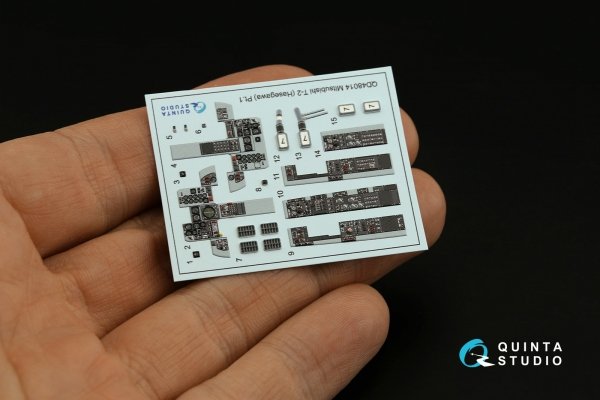 Quinta Studio QD48014 Mitsubishi T-2 3D-Printed coloured Interior on decal paper (Hasegawa) 1/48