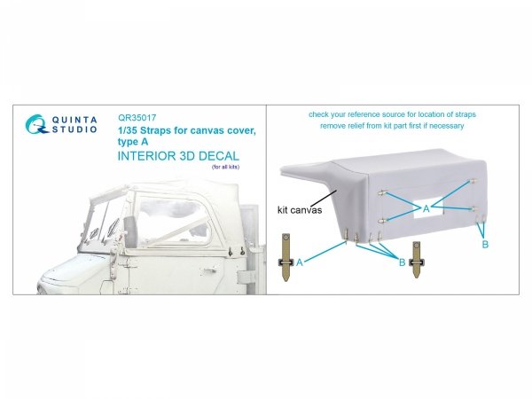 Quinta Studio QR35017 Straps for cancas cover, type A 1/35