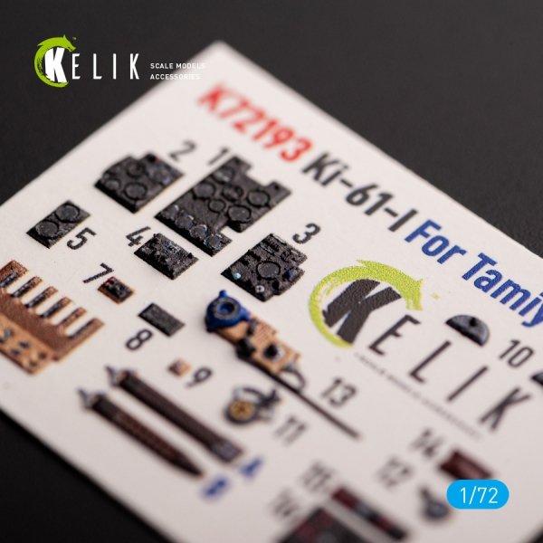 KELIK K72193 KI-61 - interior 3D decals for Tamiya kit 1/72