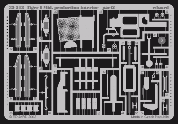 Eduard 35518 Tiger I Mid. Production interior 1:35 Academy 