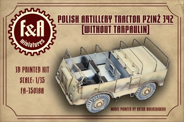 F&amp;A Miniatures FA-35018A Pzinż 342 ciągnik bez plandeki 1/35