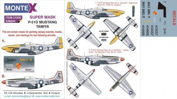 Montex K48244 P-51D MUSTANG 1/48