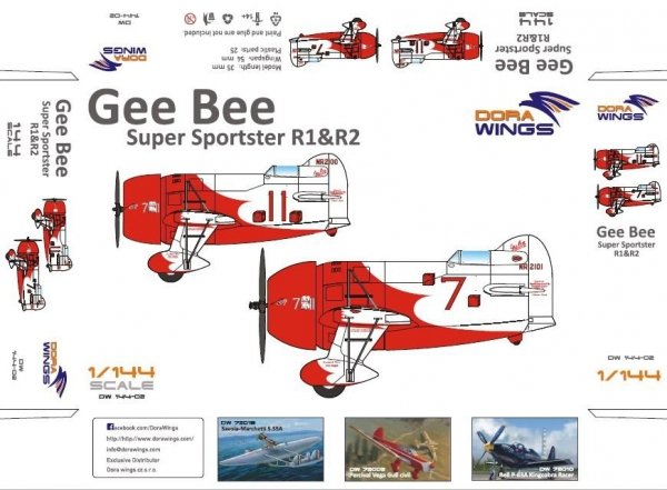 Dora Wings 14402 GeeBee Supersporster R1&amp;R2 1/144