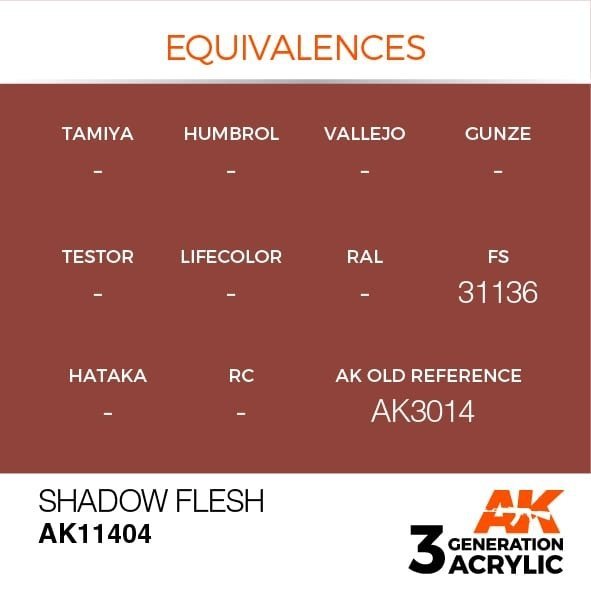 AK Interactive AK11404 Shadow Flesh 17ml