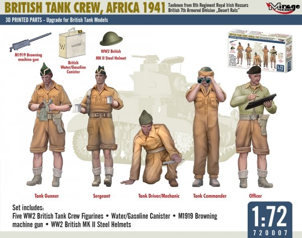 Mirage Hobby 720007 British Tank Crew, Africa 1941 1/72