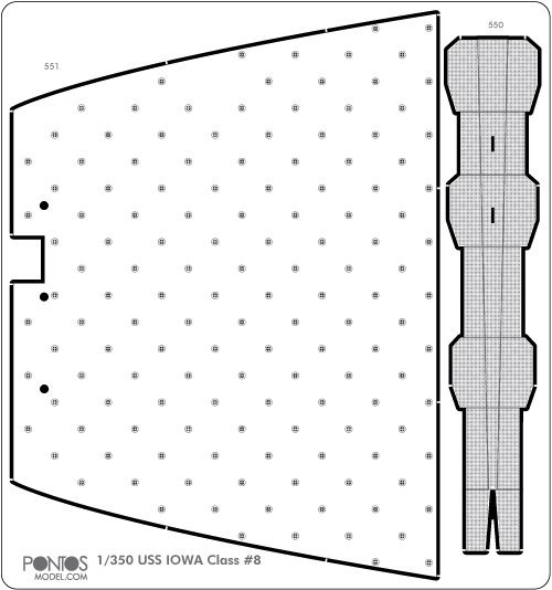 Pontos 35008F1 USS BB-62 New Jersey 1982 Detail Up Set (1:350)