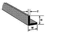 Plastruct 90002 Kątownik &quot;L&quot; 1.6mm x 1.6mm x 0.5mm x 250mm (ABS) / 10 szt.