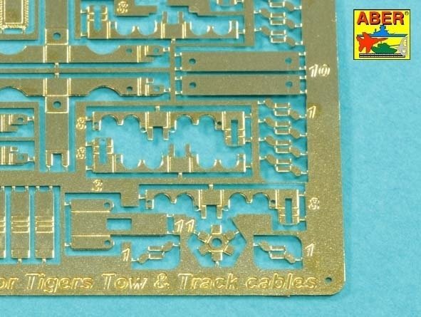 Aber 16029 Handles for towing ropes and tensioning the tracks of Tiger I and King Tiger tanks 1/16