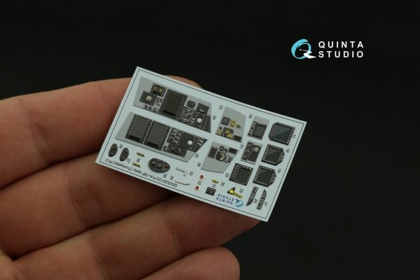 Quinta Studio QDS-32123 F/A-18F early 3D-Printed &amp; coloured Interior on decal paper (Trumpeter) (Small version) 1/32