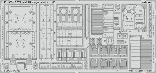 Eduard 481089 Mi-35M cargo interior ZVEZDA 1/48