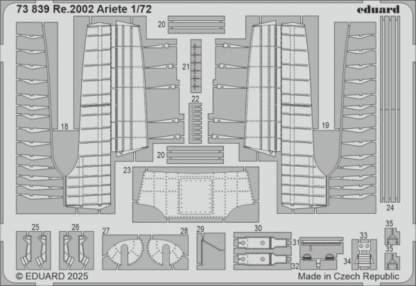 Eduard 73839 Re.2002 Ariete detail set Italeri 1/72