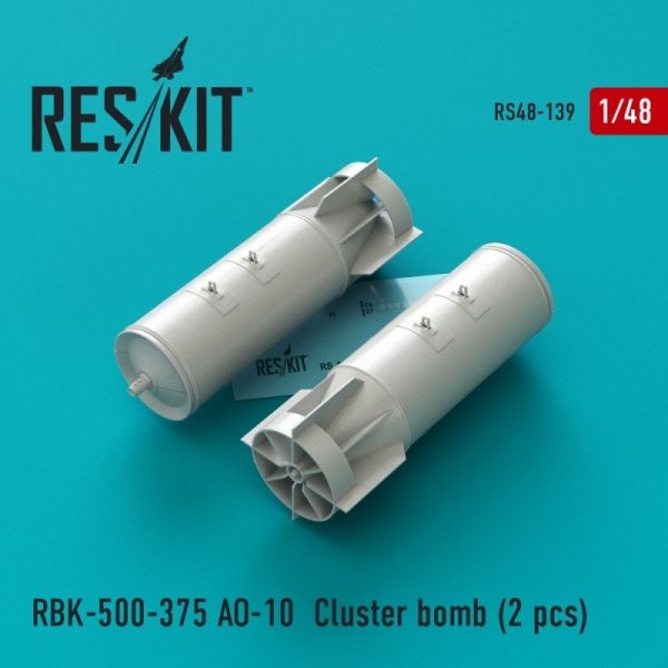 RESKIT RS48-0139 RBK-500-375 АО-10 Cluster bomb (2 pcs) 1/48