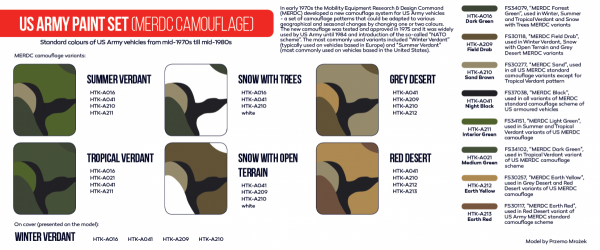 Hataka Hobby HTK-AS51 US Army paint set (MERDC camouflage) (8x17ml)