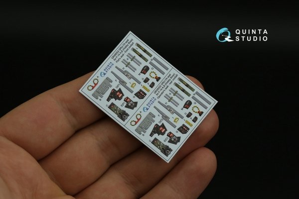 Quinta Studio QD48395 F-14A 3D-Printed &amp; coloured Interior on decal paper (Hobby Boss) 1/48