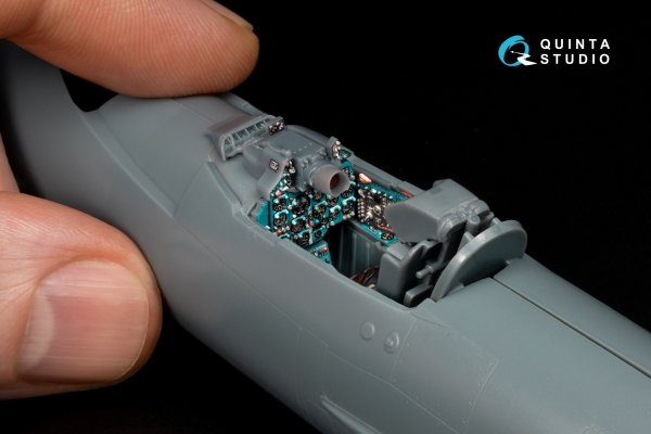 Quinta Studio QD+48552 MiG-21R (green cockpit panels) 3D-Printed &amp; coloured Interior on decal paper (Eduard) (with 3D-printed resin parts) 1/48