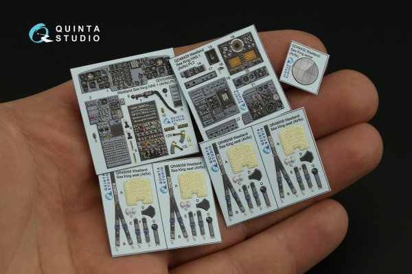 Quinta Studio QD48429 Westland Sea King HAS.1 3D-Printed &amp; coloured Interior on decal paper (Airfix) 1/48