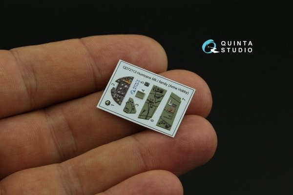 Quinta Studio QD72113 Hurricane Mk.I family 3D-Printed coloured Interior on decal paper (Arma Hobby) 1/72