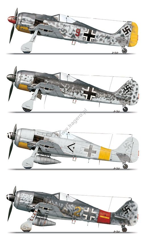 Kagero 15035 Fw 190s over Europe Part I (kalkomania/decals) EN/PL