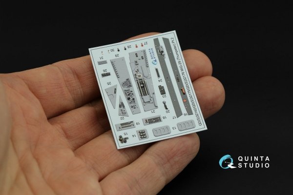 Quinta Studio QD32176 MiG-29A NATO service 3D-Printed &amp; coloured Interior on decal paper (Trumpeter) 1/32