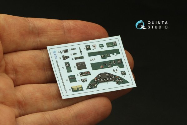 Quinta Studio QD48006 F4F-4 Wildcat 3D-Printed coloured Interior on decal paper (HobbyBoss) 1/48
