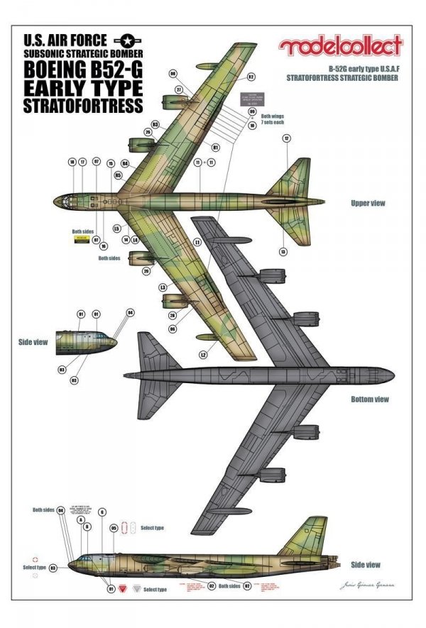 Modelcollect UA72210 B-52G Early Type 1967-1972 in Linebacker II Vietnam war 1/72