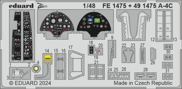 Eduard FE1475 A-4C HOBBY 2000, HASEGAWA 1/48