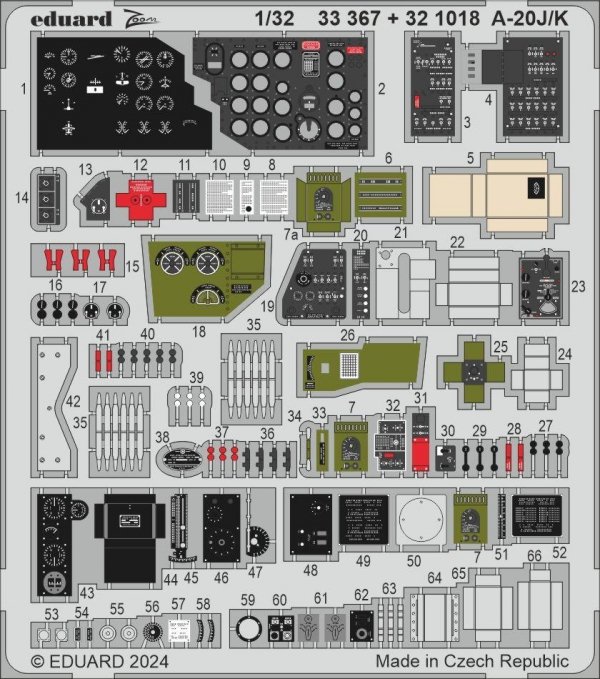 Eduard 33367 A-20J/ K HONG KONG MODELS 1/32