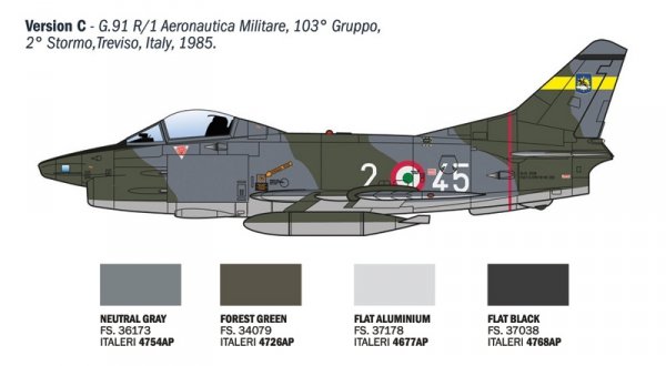 Italeri 92645 FIAT G.91 R 1/48