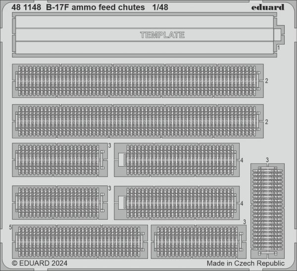 Eduard 481148 B-17F ammo feed chutes EDUARD 1/48